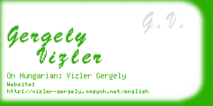 gergely vizler business card